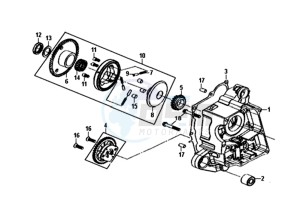 FIDDLE II 50 45KMH (L8) EU EURO4 drawing CRANKCASE DEEL RIGHT /  OIL PUMP