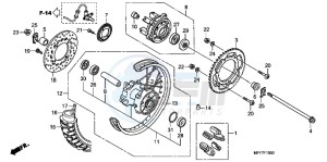 XL700VAB TRANSALP E drawing REAR WHEEL