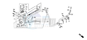 SZX50S X8R-S drawing REAR BRAKE MASTER CYLINDER