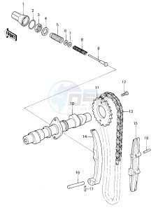 KZ 400 C (C1) drawing CAMSHAFT_CHAIN_TENSIONER