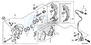 NC750SAE NC750SA ED drawing FRONT BRAKE CALIPER