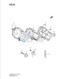 GSXF650 drawing SPEEDOMETER (GSX650FUAL1 E21)