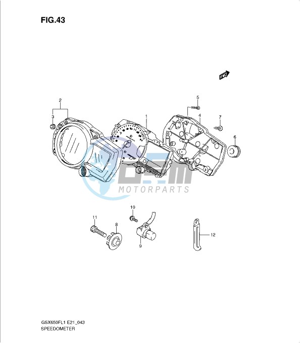 SPEEDOMETER (GSX650FUAL1 E21)