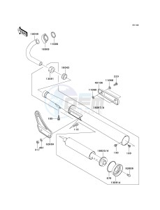 KH 125 M [2000] (M5-M9) drawing MUFFLER-- S- -