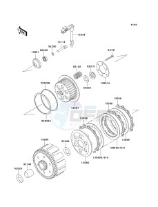 KLX 250 H [KLX250S] (H6F-H7F) H6F drawing CLUTCH