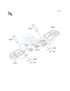 KX 125 L [KX125] (L3) [KX125] drawing FOOTRESTS