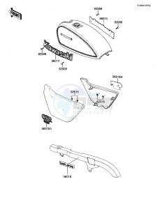 KZ 305 B [CSR BELT] (B1) [CSR BELT] drawing LABELS