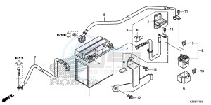 CRF250ME CRF250M UK - (E) drawing BATTERY