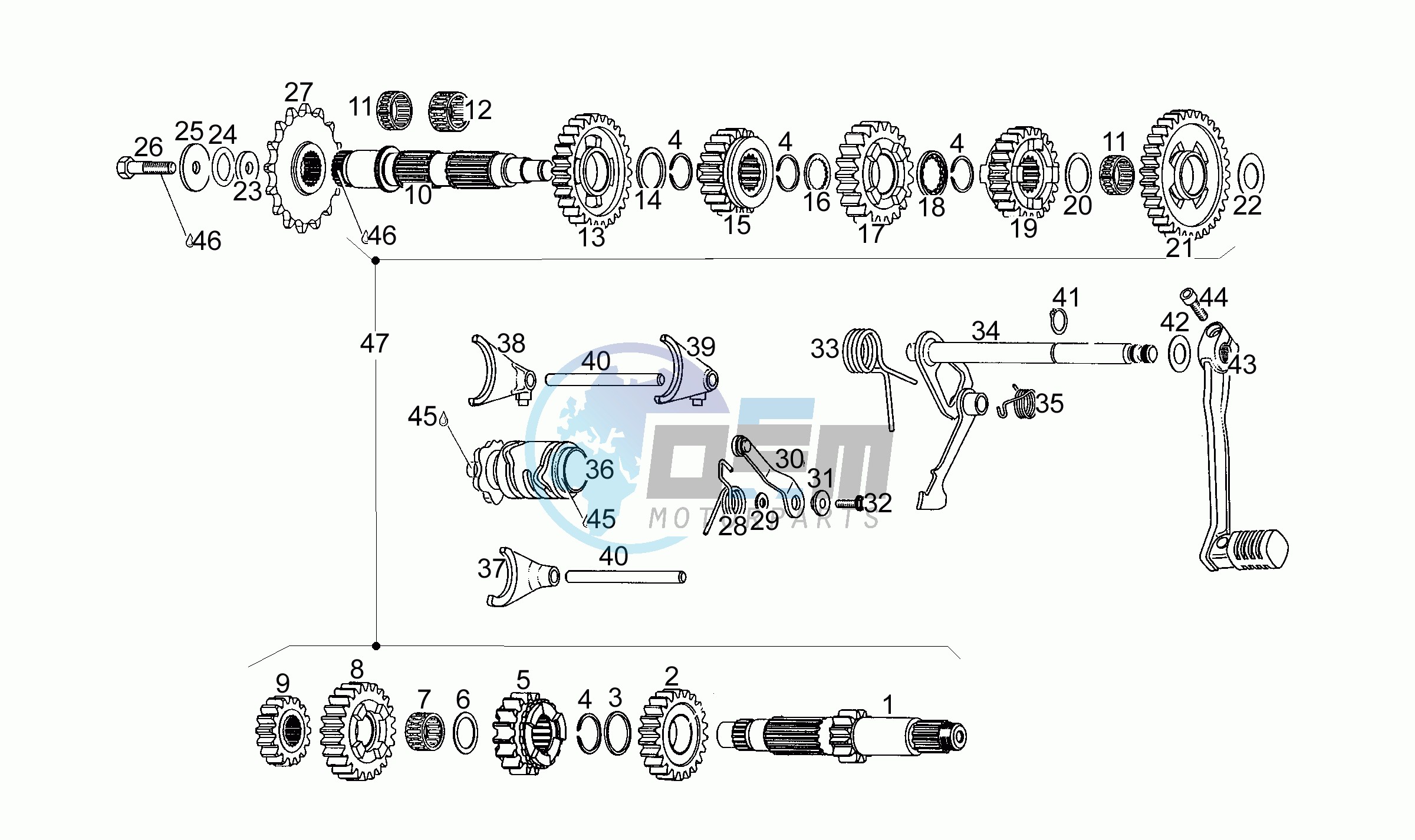 Gear box N-S