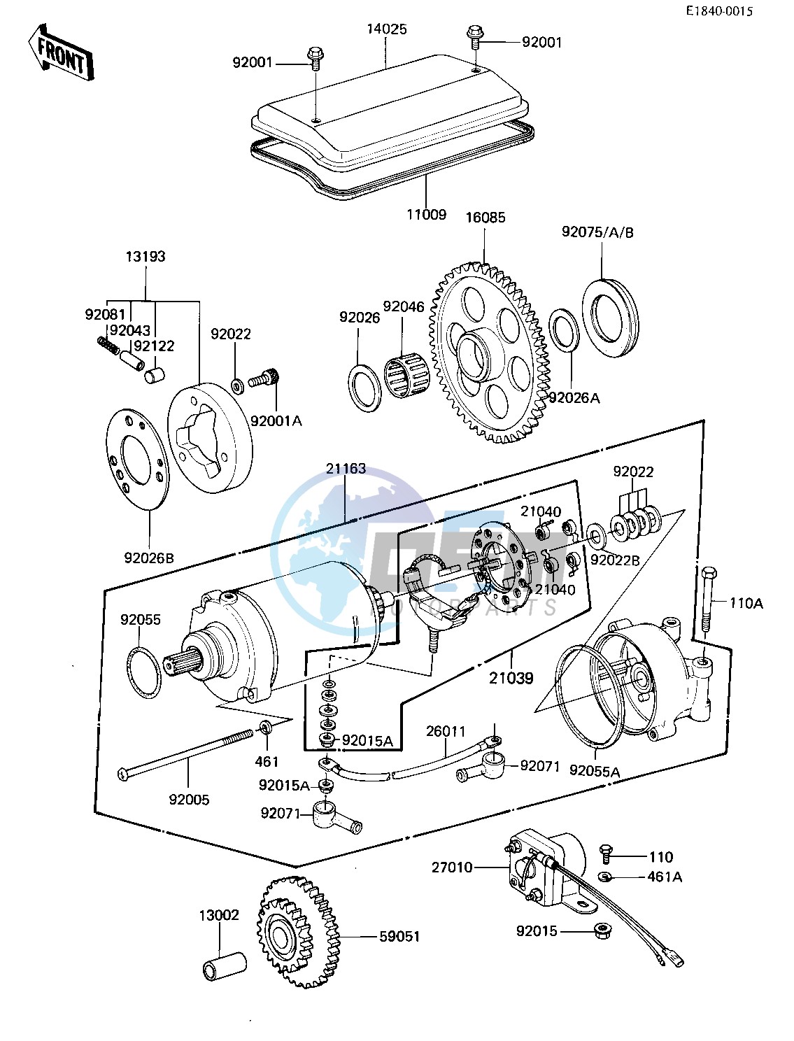 STARTER MOTOR_STARTER CLUTCH -- KZ1000-M2- -