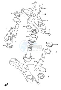 GS500 (P19) drawing STEERING STEM (MODEL K3)