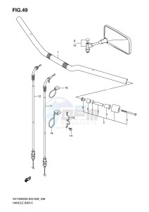 SV1000 (E3-E28) drawing HANDLEBAR (SV1000K6 E33)