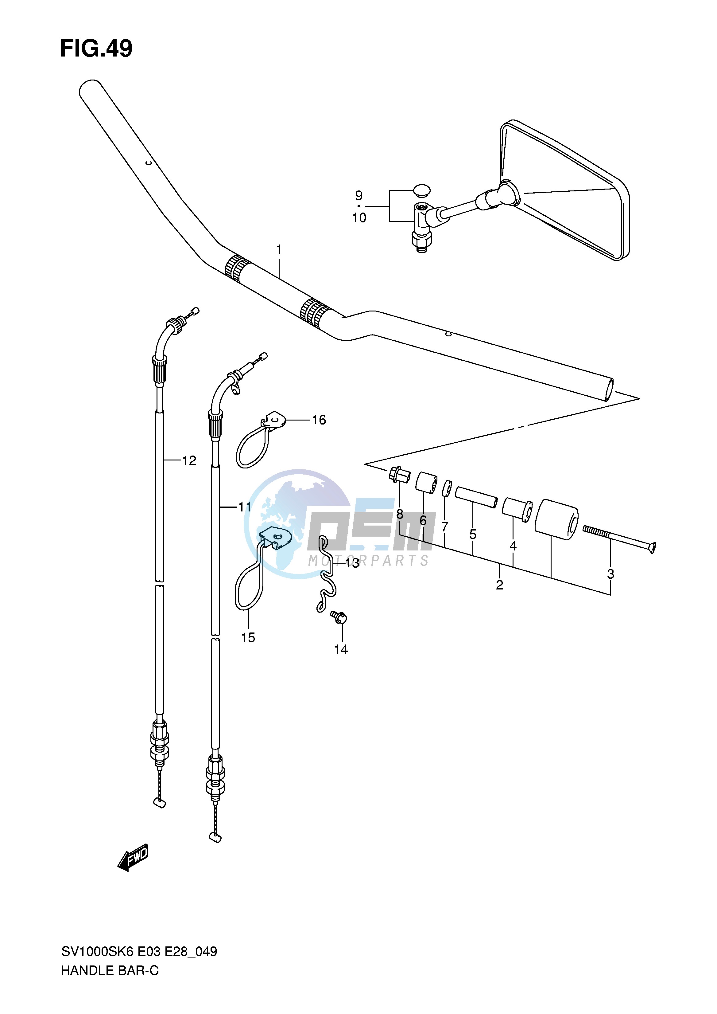 HANDLEBAR (SV1000K6 E33)