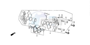 SZX50S X8R-S drawing REAR BRAKE CALIPER