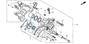 CB600F CB600S drawing REAR BRAKE CALIPER