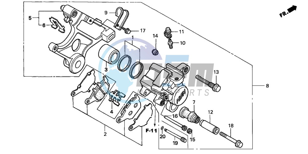 REAR BRAKE CALIPER