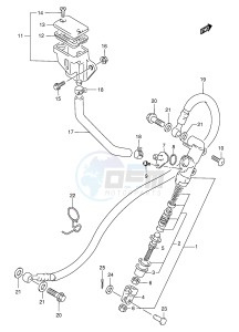 GS500 (E2) drawing REAR MASTER CYLINDER