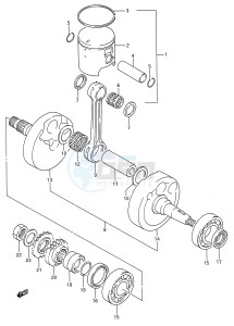 RM125 (E28) drawing CRANKSHAFT (MODEL K)