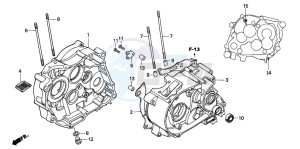 XR100R drawing CRANKCASE