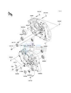 KLX 140 A [KLX140] (A8F-A9FA) A9FA drawing CRANKCASE