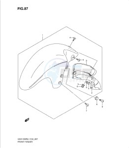 GSX1300R drawing FRONT FENDER