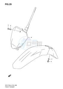 DR-Z125L EU drawing FRONT FENDER