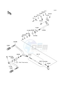 VN 2000 F [VULCAN 2000 CLASSIC LT] (6F-7F) F7F drawing GEAR CHANGE MECHANISM