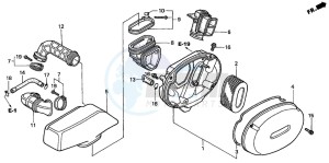 VT750DCB SHADOW SPIRIT drawing AIR CLEANER