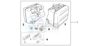 VFR1200XDD CrossTourer - VFR1200X Dual Clutch 2ED - (2ED) drawing KIT PANNIER CASE