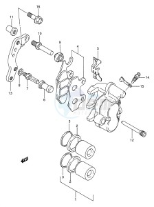 RM125 (E28) drawing FRONT CALIPER (MODEL M)