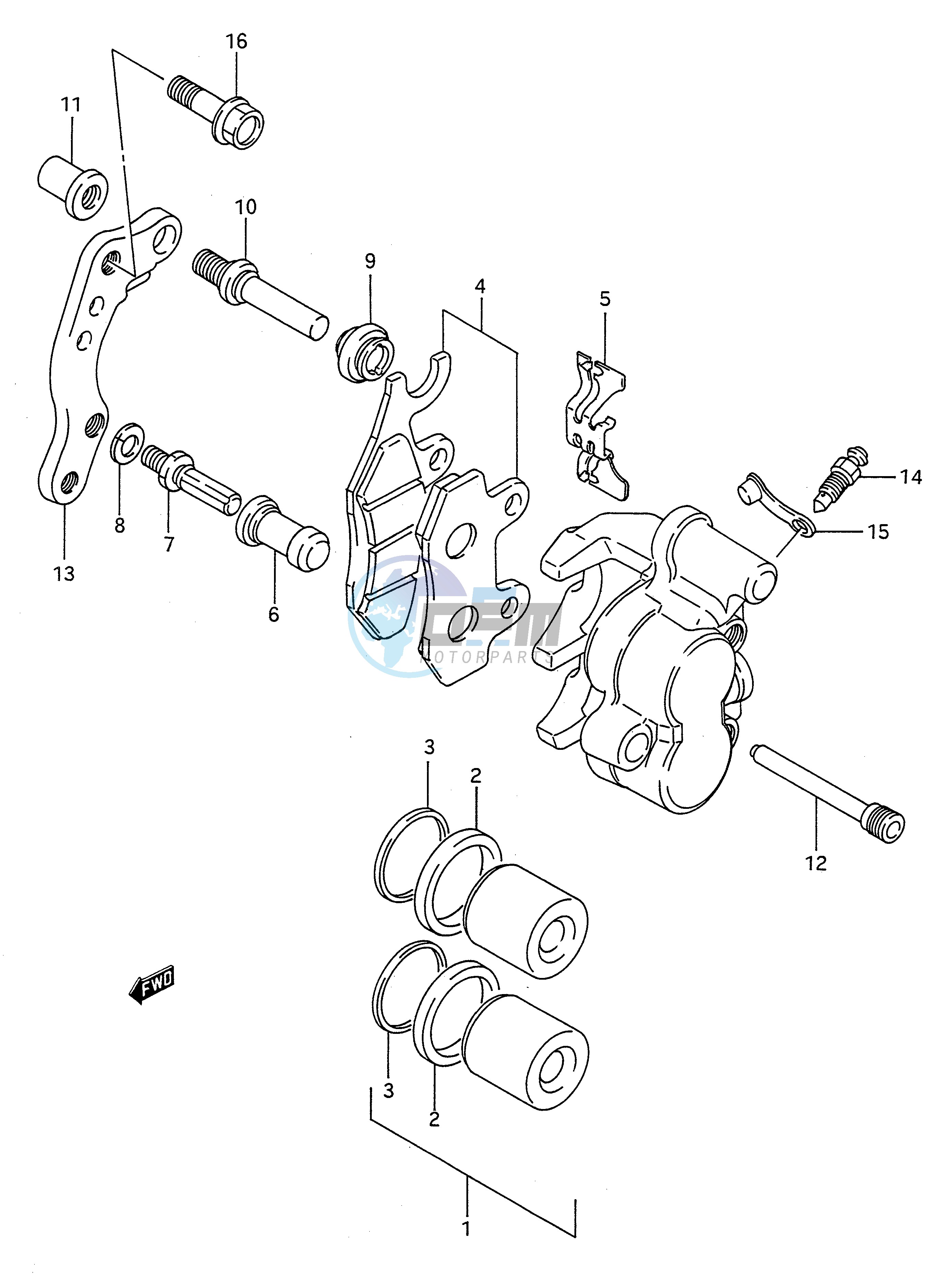 FRONT CALIPER (MODEL M)