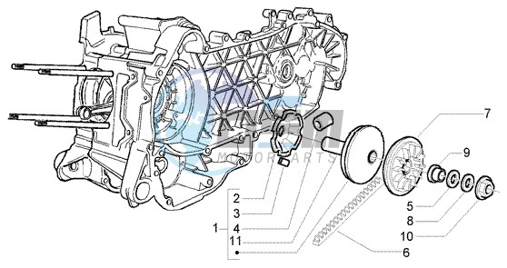 Driving half pulley