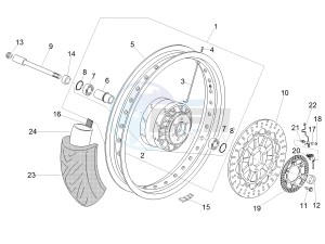 V7 III Anniversario 750 e4 (EMEA) drawing Front wheel