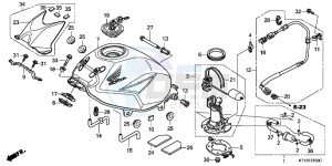 CBR125RTD CBR125RT UK - (E) drawing FUEL TANK