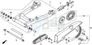 CB500S drawing SWINGARM (2)