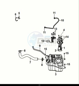 FIDDLE IV 125 (XG12W1-IT) (M0) drawing FUEL TANK