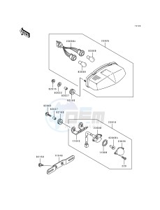 ZX 750 M [NINJA ZX-7R] (M1-M2) [NINJA ZX-7R] drawing TAILLIGHT-- S- -