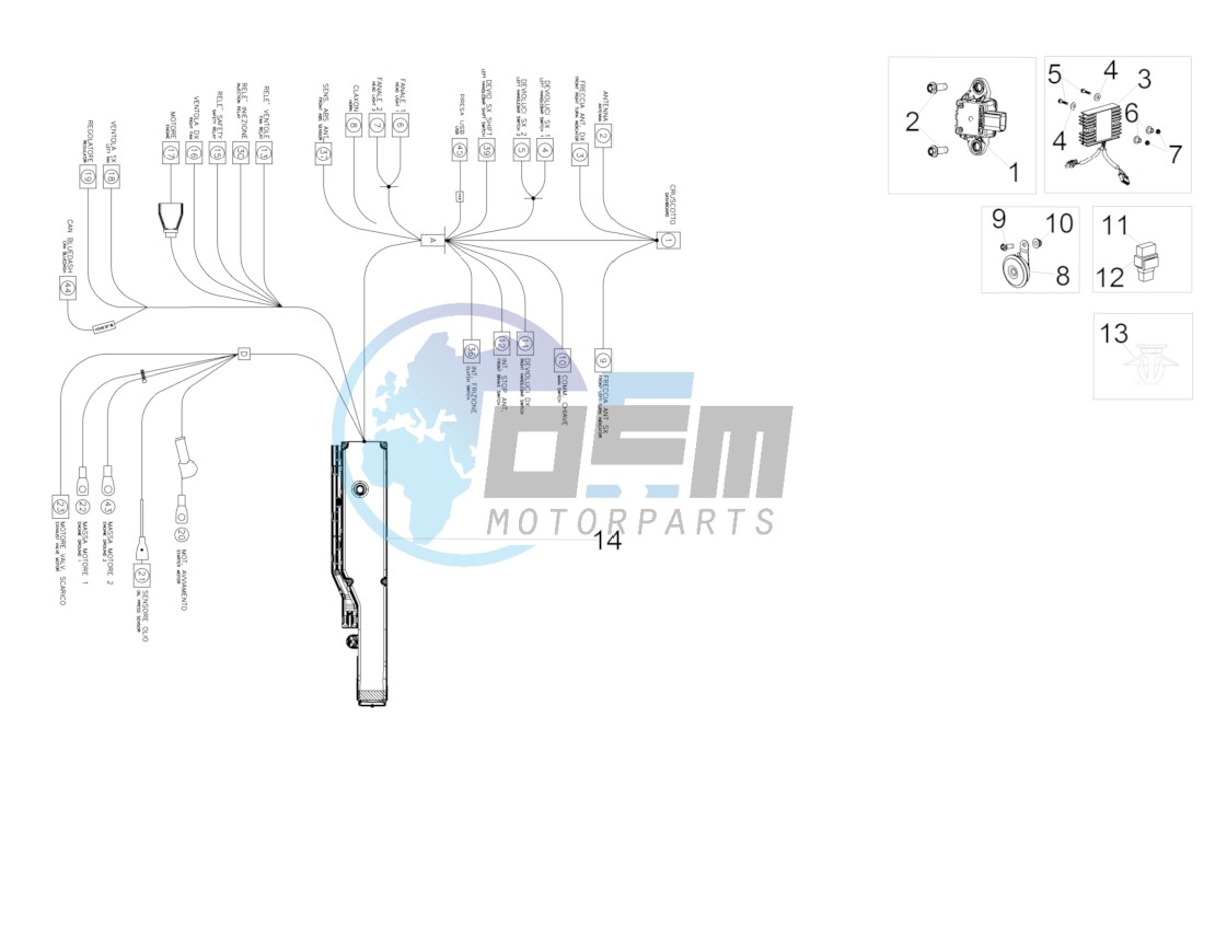 Front electrical system