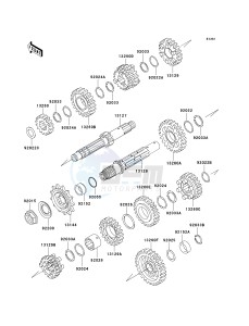 KLX 250 H [KLX250S] (H6F-H7F) H6F drawing TRANSMISSION