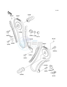 VN 800 B [VULCAN 800 CLASSIC] (B10) B10 drawing CAMSHAFT-- S- -_TENSIONER