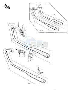 KZ 400 A (A1-A2) drawing MUFFLERS