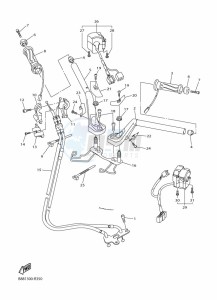 FJR1300-AE (B96S) drawing STEERING HANDLE & CABLE