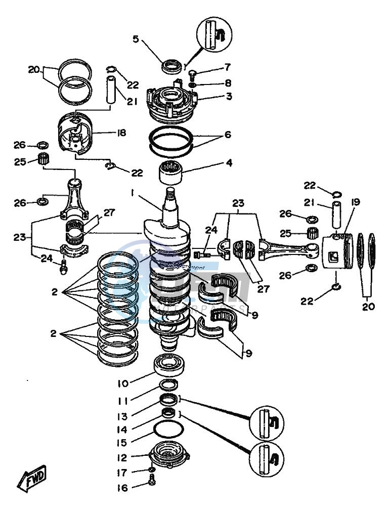 CRANKSHAFT--PISTON