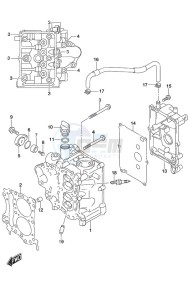 DF 9.9B drawing Cylinder Head