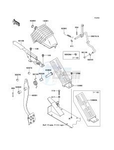 MULE 4010 DIESEL 4x4 KAF950FCF EU drawing Brake Pedal