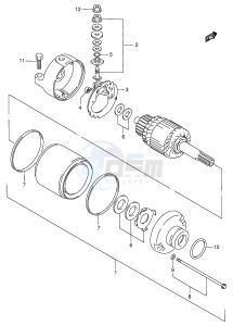 GSX-R750 (E2) drawing STARTING MOTOR