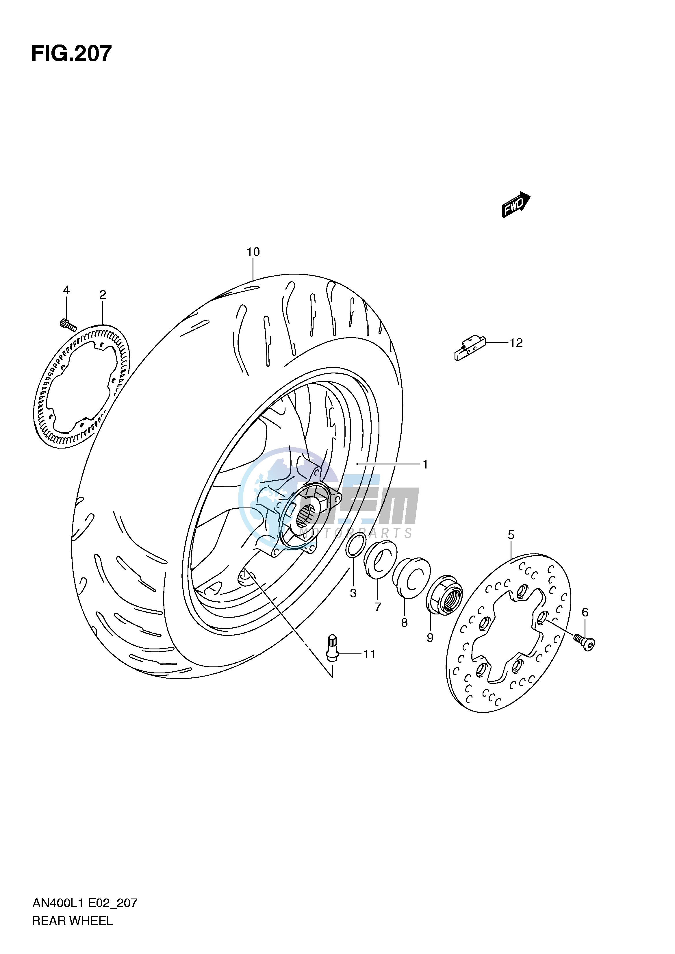 REAR WHEEL (AN400ZAL1 E51)