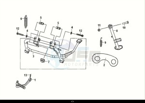 CROX 50 (AE05WB-EU) (E5) (M1) drawing MAIN STAND - KICK STARTER ARM