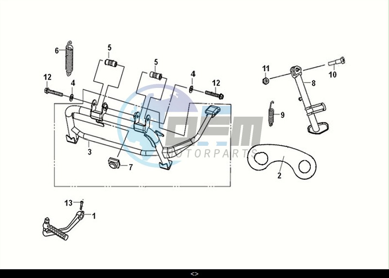 MAIN STAND - KICK STARTER ARM