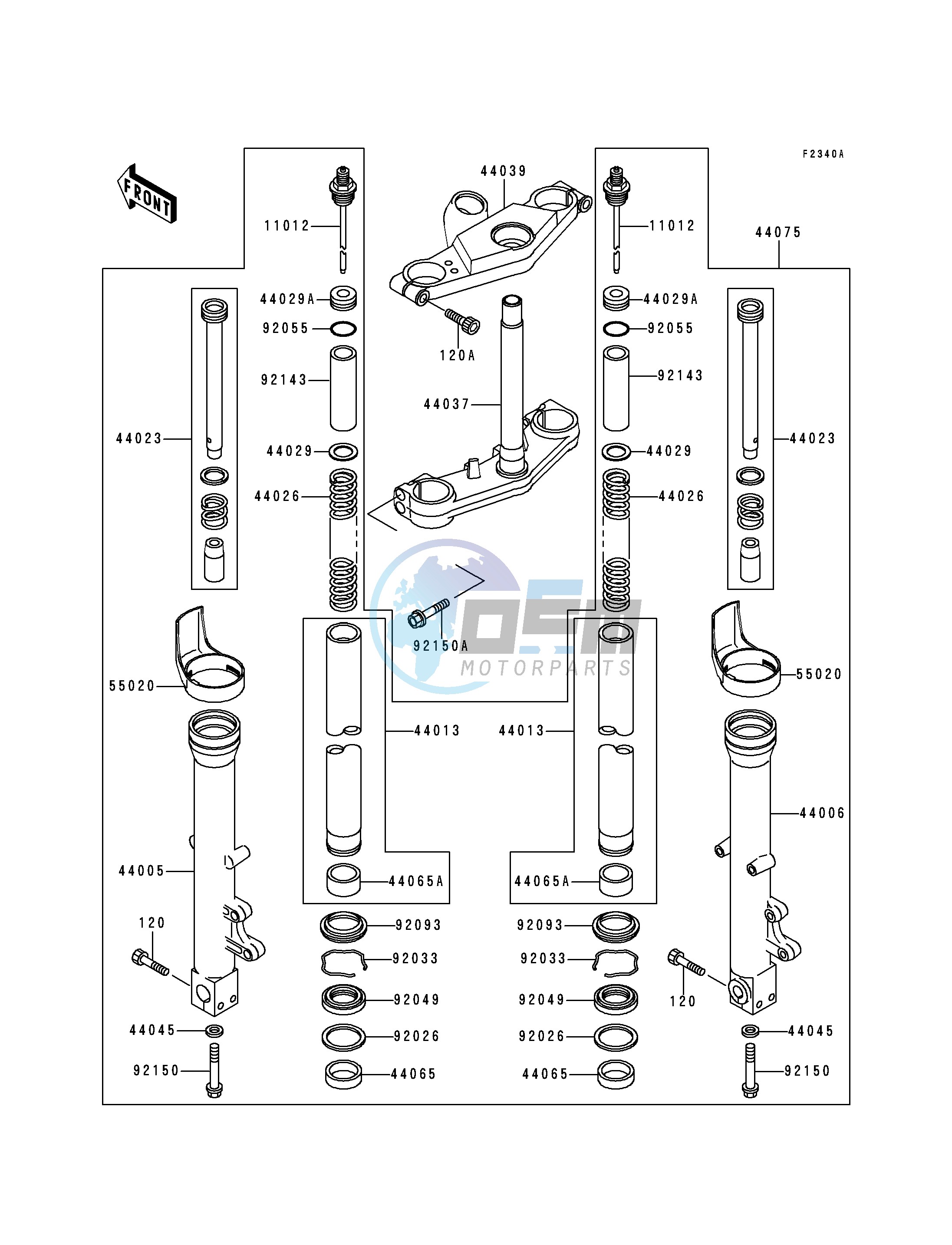 FRONT FORK-- ZX600-E6- -